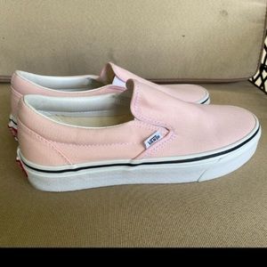 brand new pink slide on vans